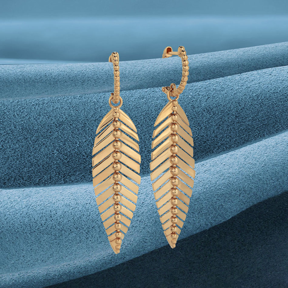 Серьги из красного золота 585 пробы