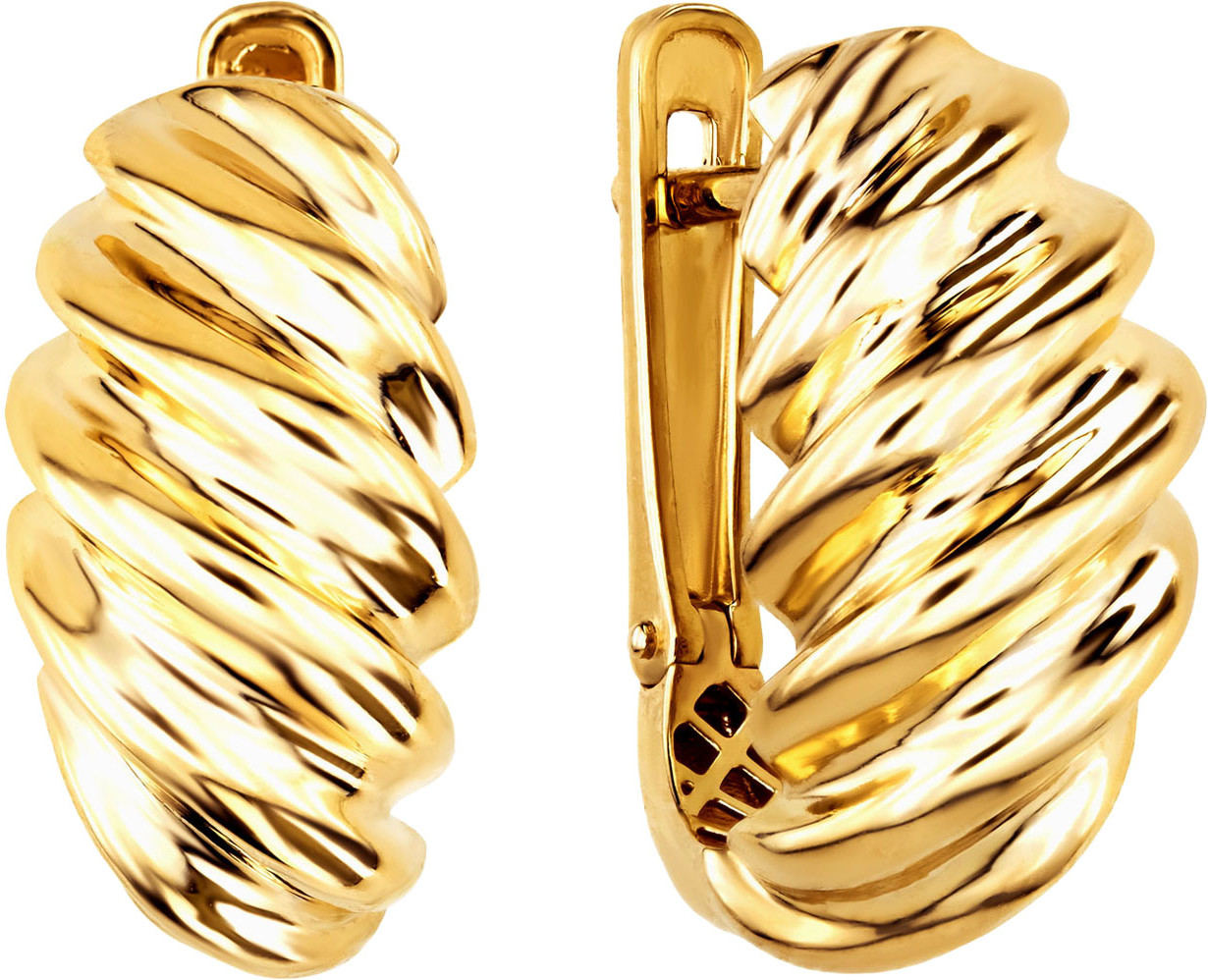 Серьги TRANSFORME из лимонного золота 585 пробы