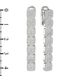 Серьги Quattro из белого золота 585 пробы с бриллиантами