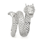 Кольцо DRAGON
 из белого золота 585 пробы с бриллиантами