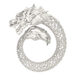 Подвеска DRAGON
 из белого золота 585 пробы с бриллиантами