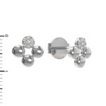 Серьги-пусеты BALLS из белого золота 585 пробы с бриллиантами