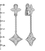 Серьги из белого золота 585 пробы с бриллиантами