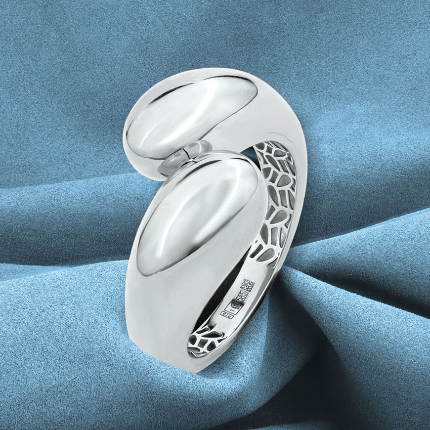 Кольцо BOTTEGA из белого золота 585 пробы