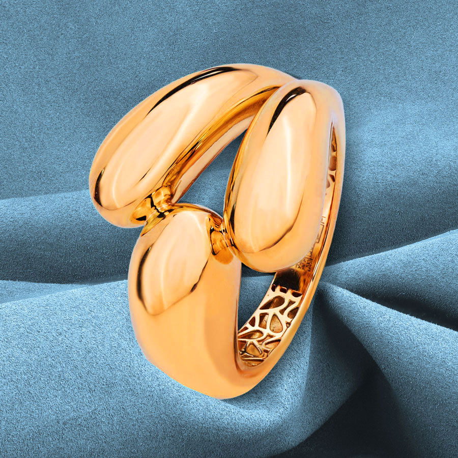 Кольцо BOTTEGA из красного золота 585 пробы