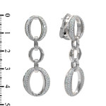 Серьги из белого золота 585 пробы с бриллиантами