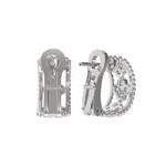 Серьги из белого золота 585 пробы с бриллиантами