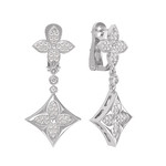 Серьги из белого золота 585 пробы с бриллиантами