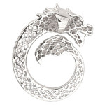 Подвеска DRAGON
 из белого золота 585 пробы с бриллиантами