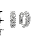 Серьги из белого золота 585 пробы с бриллиантами